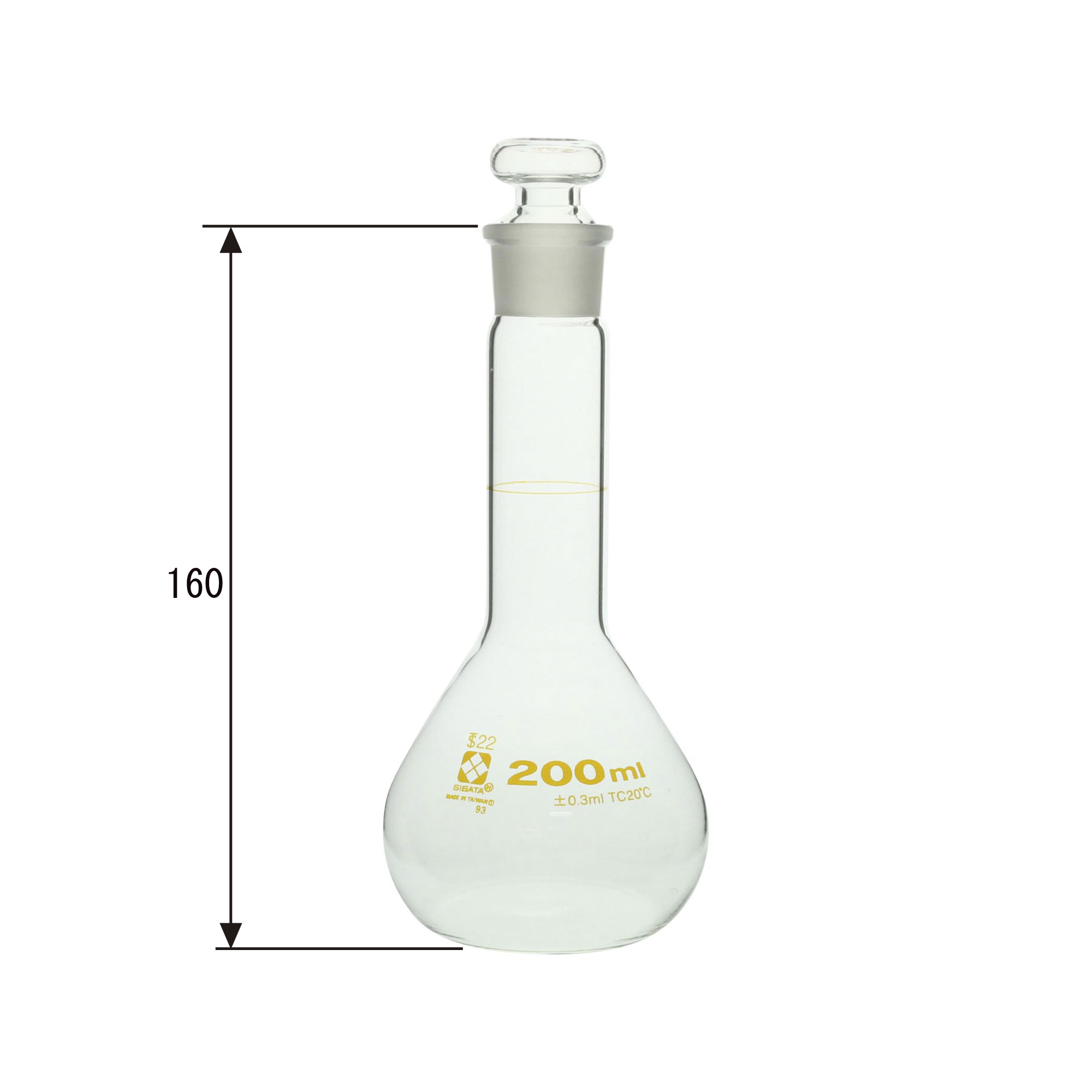 メスフラスコ 短形 200mL