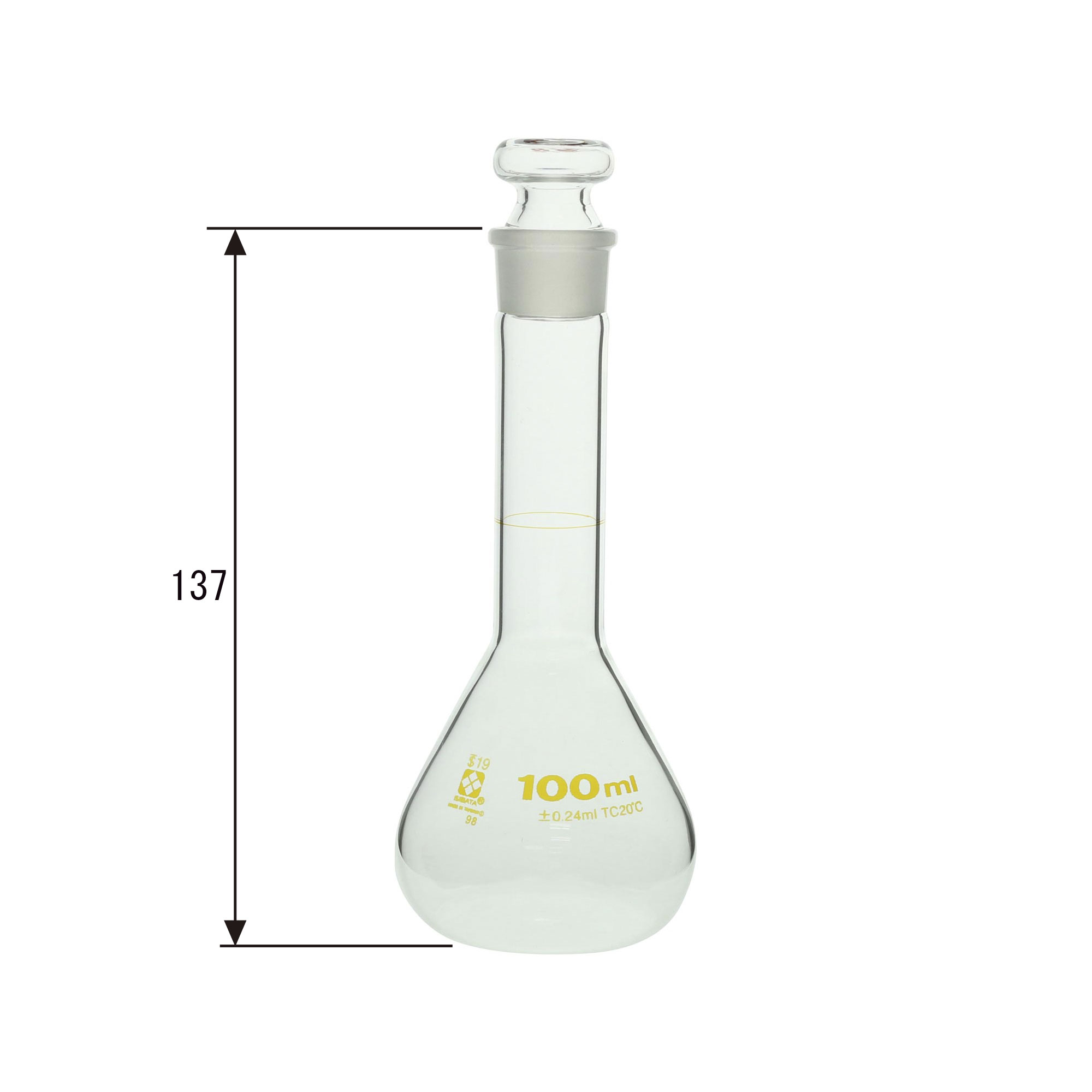 メスフラスコ 短形 100mL