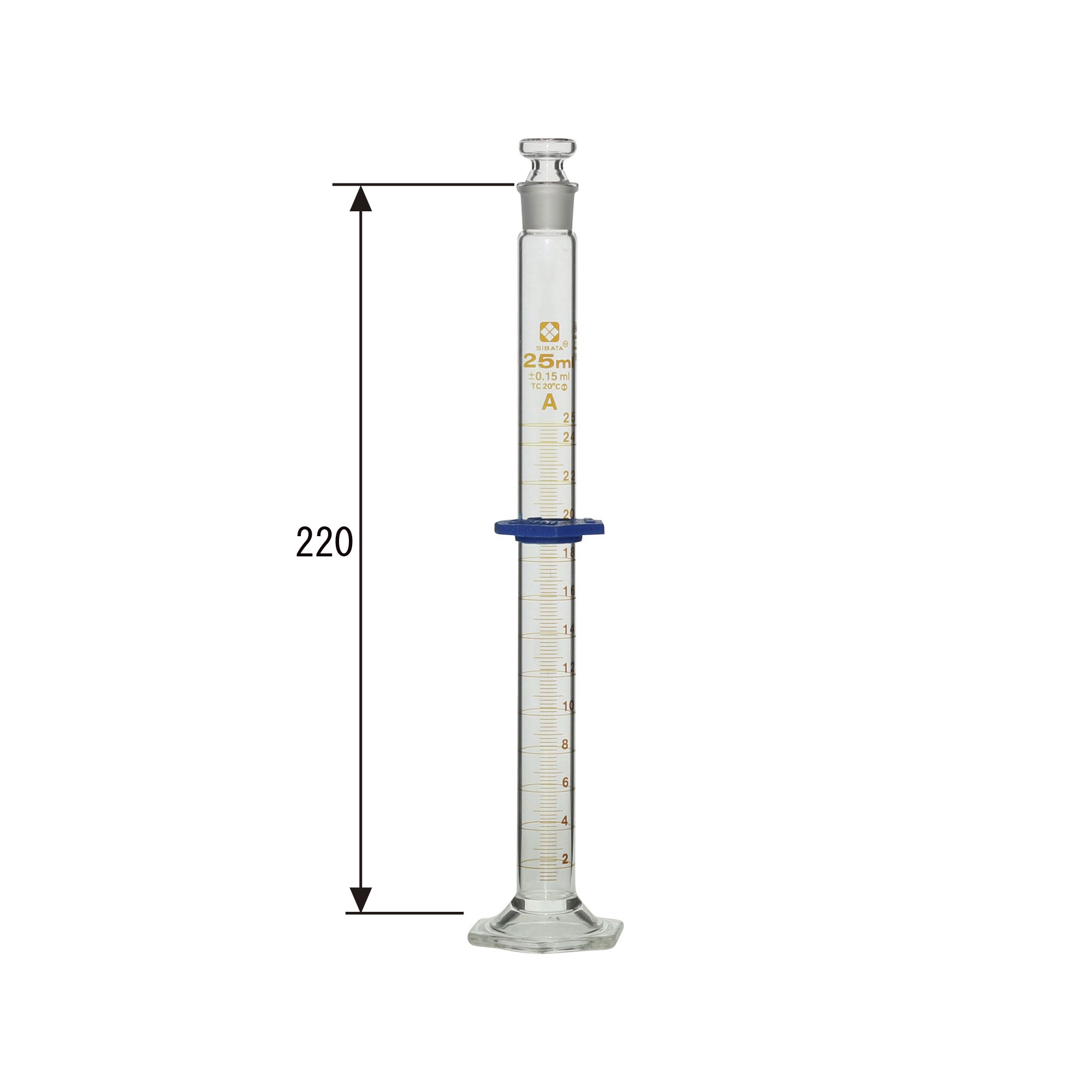 有栓メスシリンダー スーパーグレード 25mL