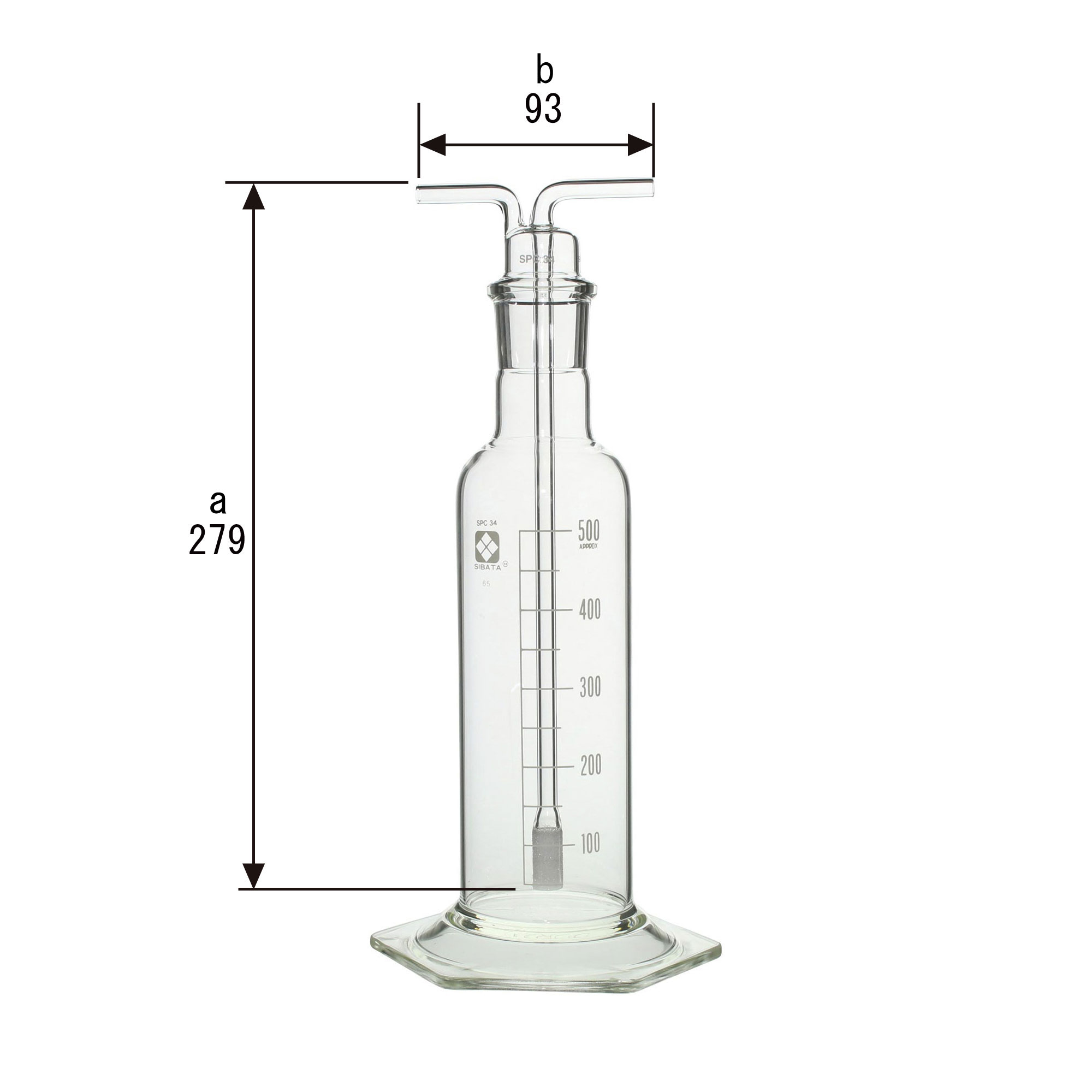 SPCガス洗浄びん 500mL