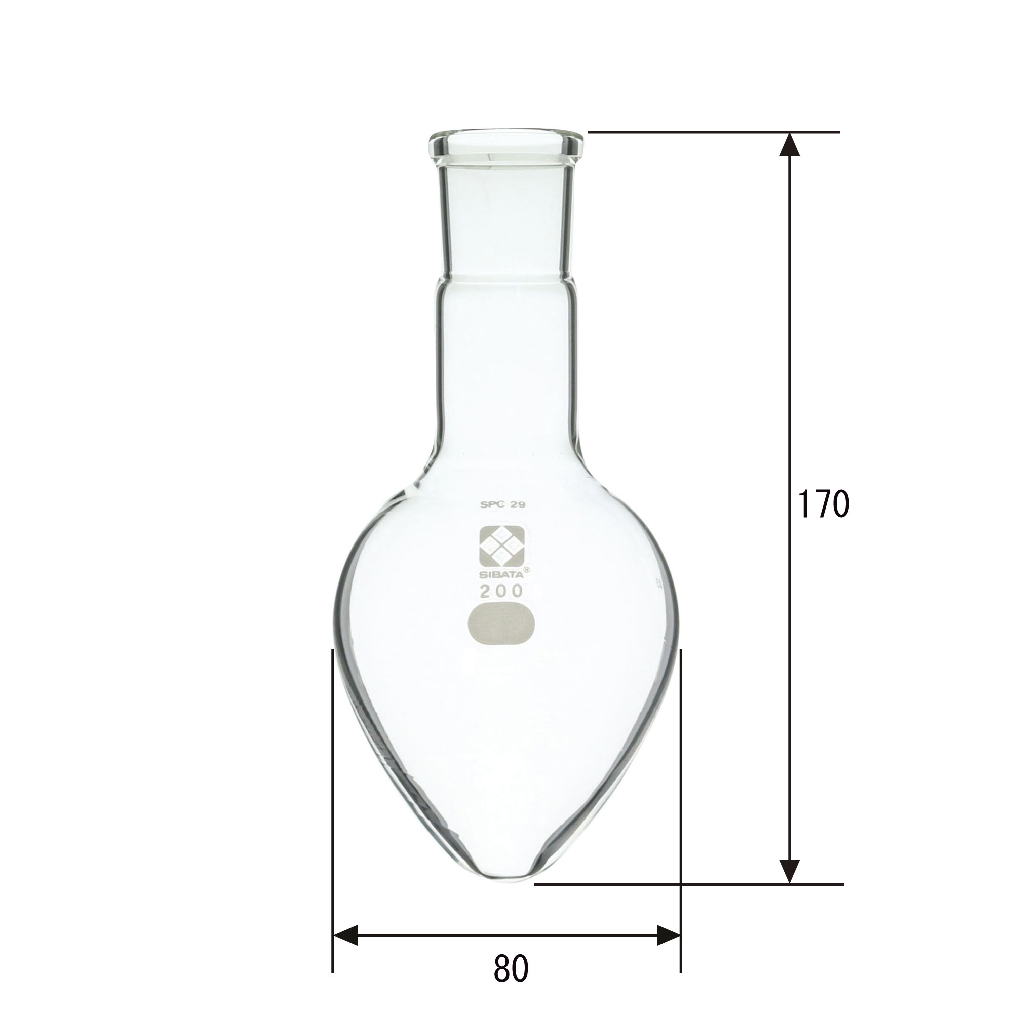 SPC梨形フラスコ 200mL SPC-29