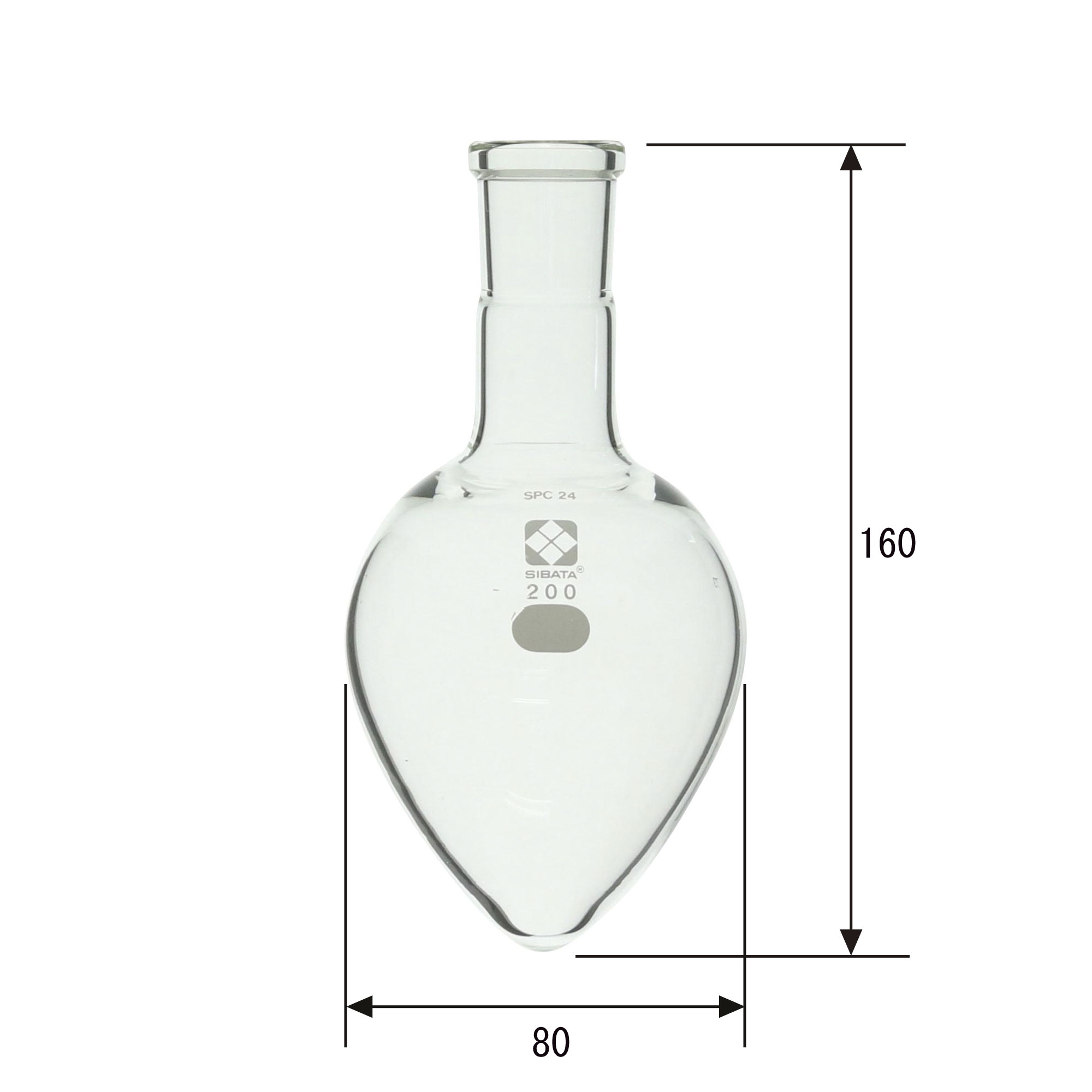 SPC梨形フラスコ 200mL SPC-24