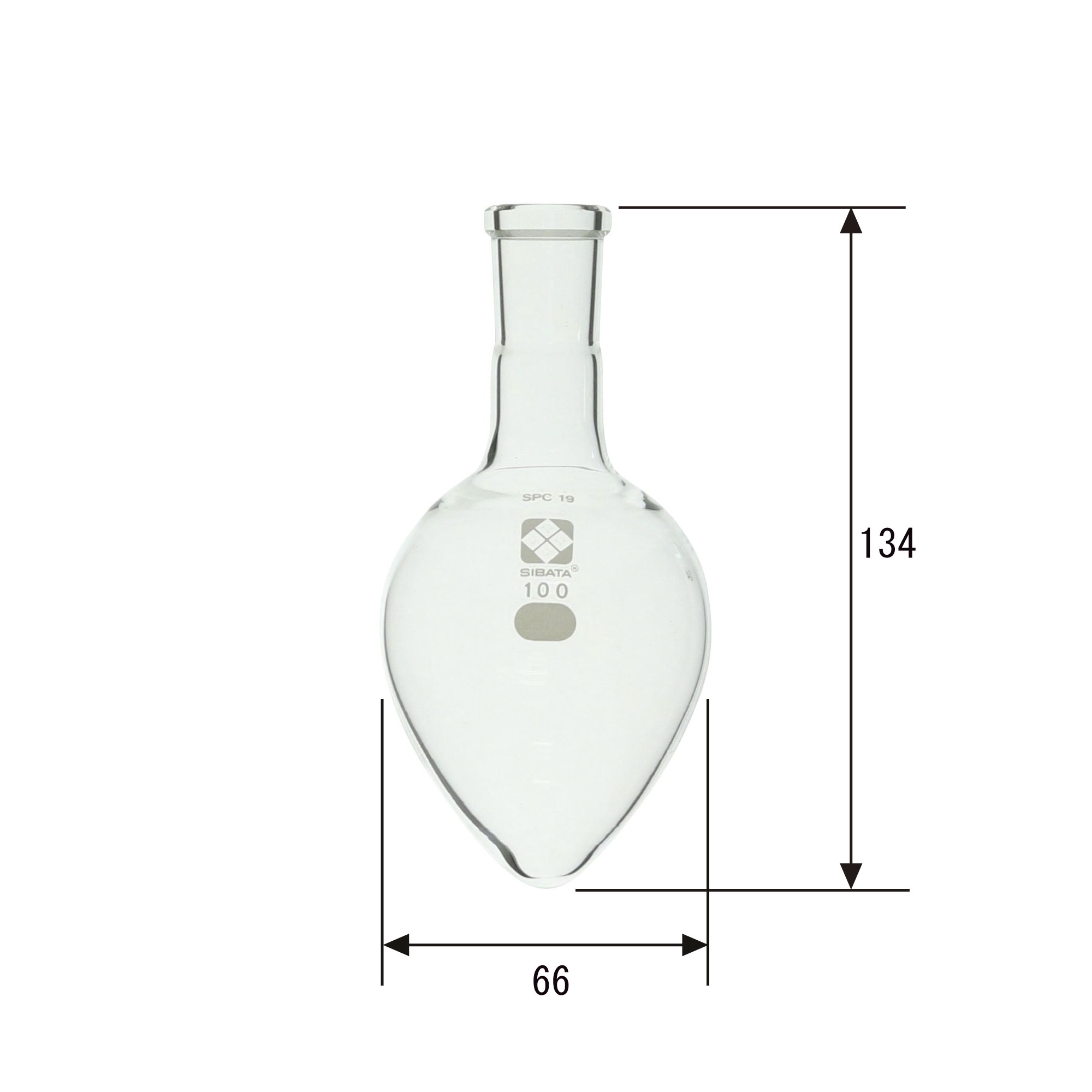 SPC梨形フラスコ 100mL SPC-19