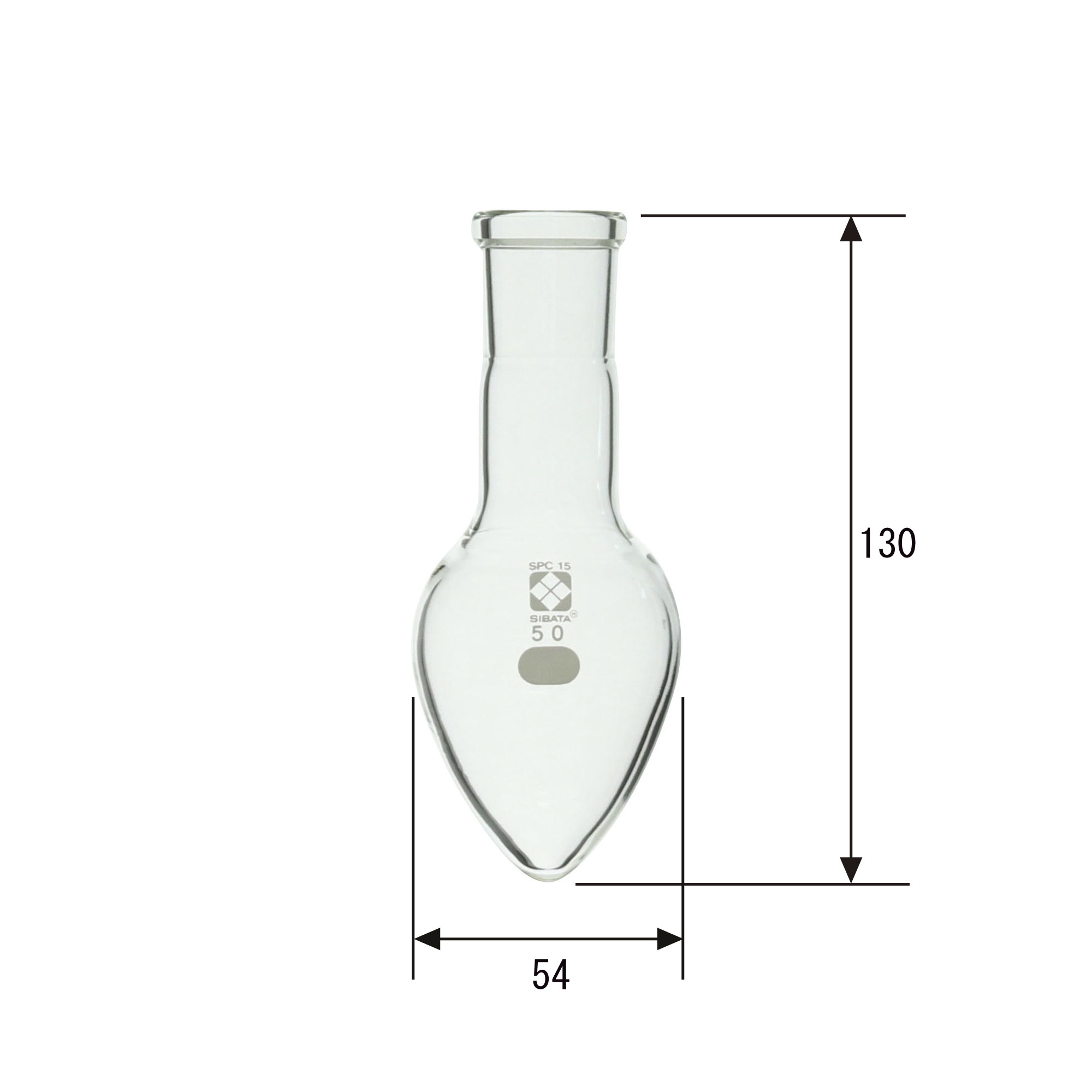 SPC梨形フラスコ 50mL SPC-24