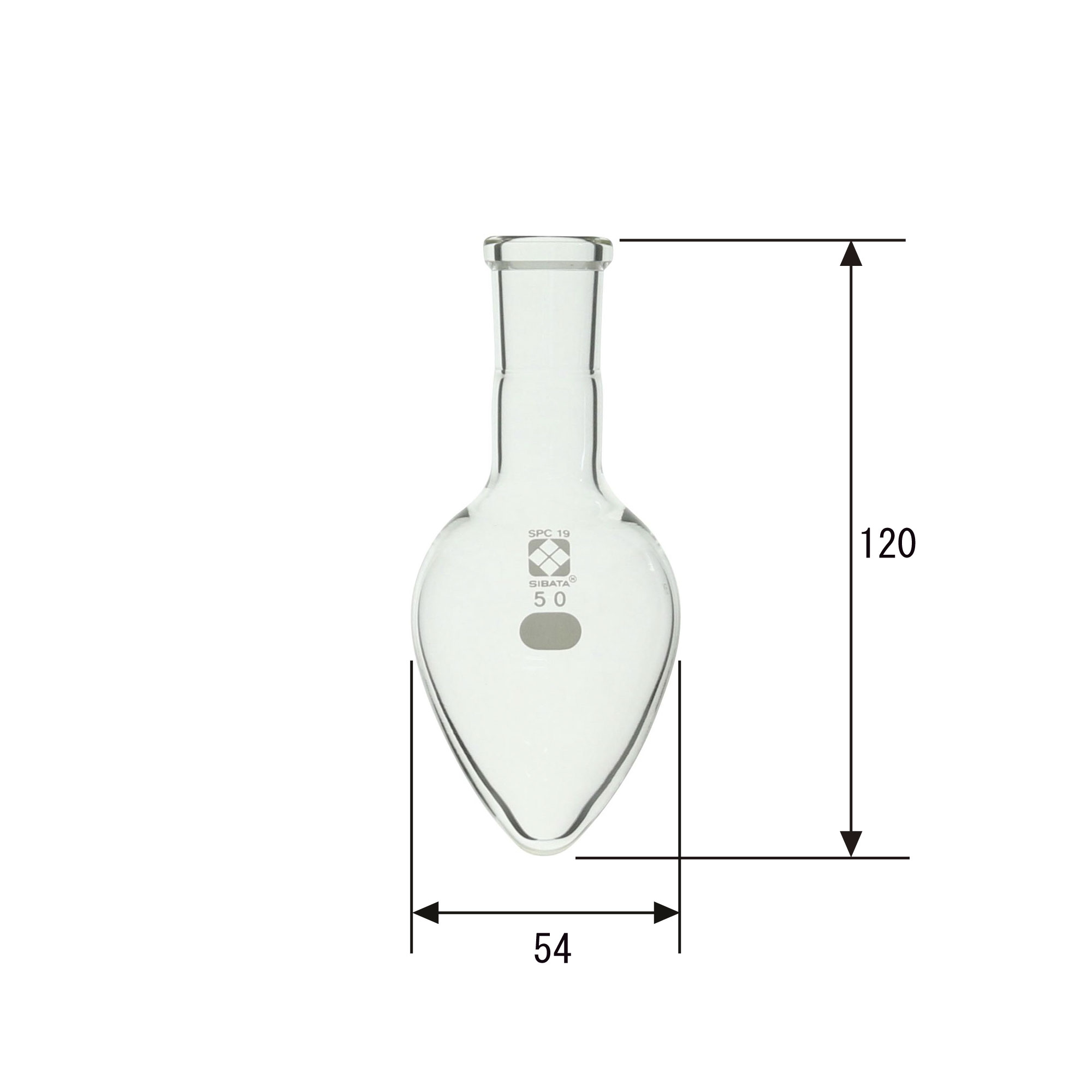 SPC梨形フラスコ 50mL SPC-19