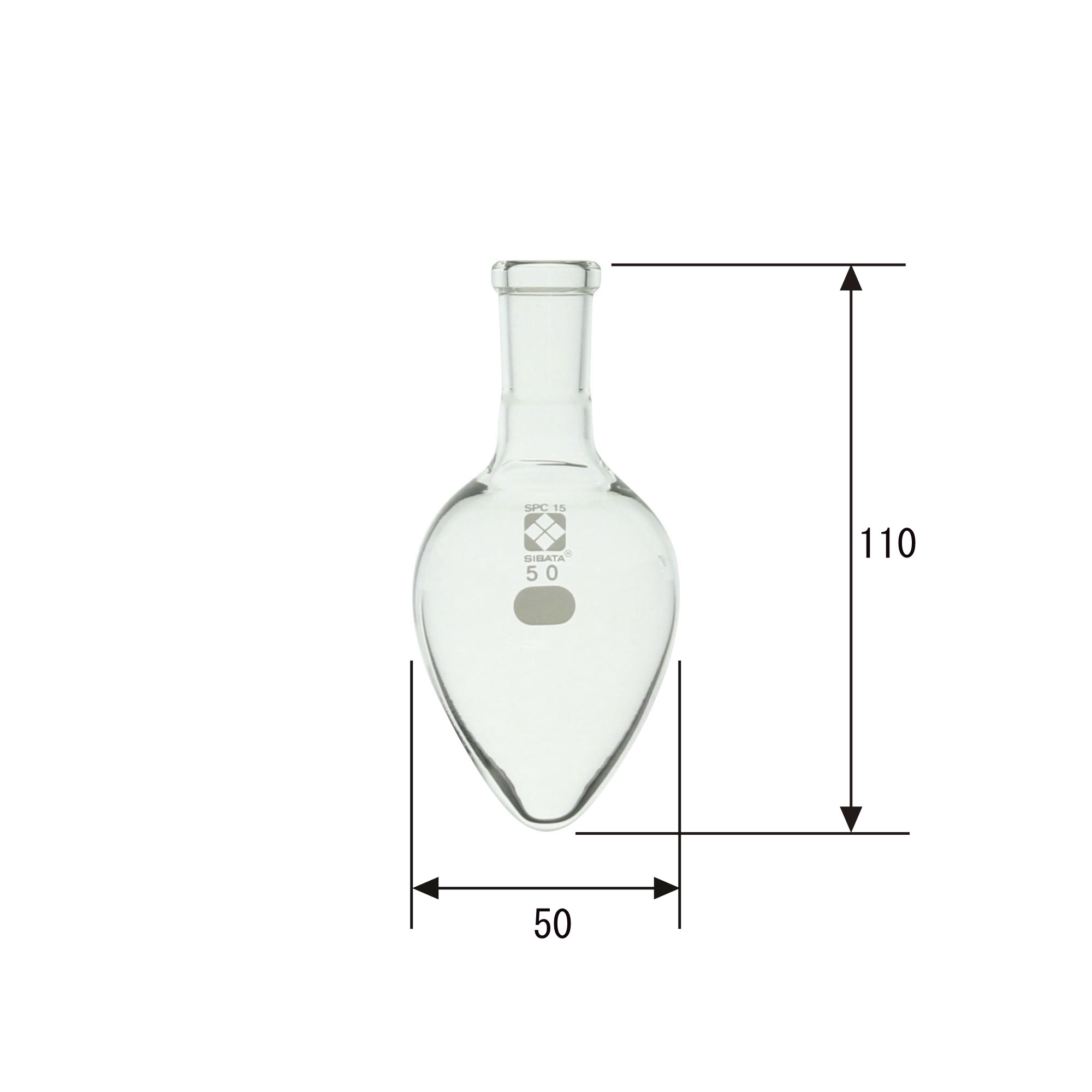 SPC梨形フラスコ 50mL SPC-15